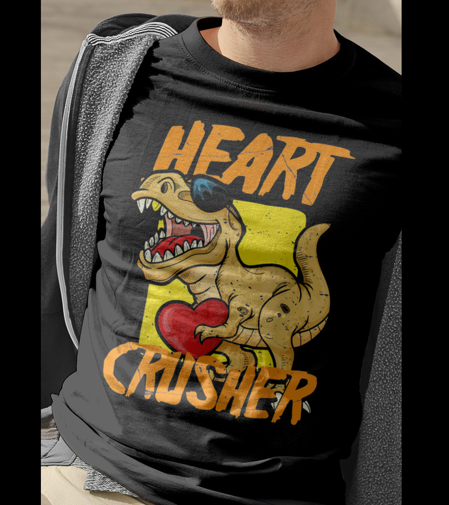 HEART CRUSHER Kids Dinosaur T-Shirt