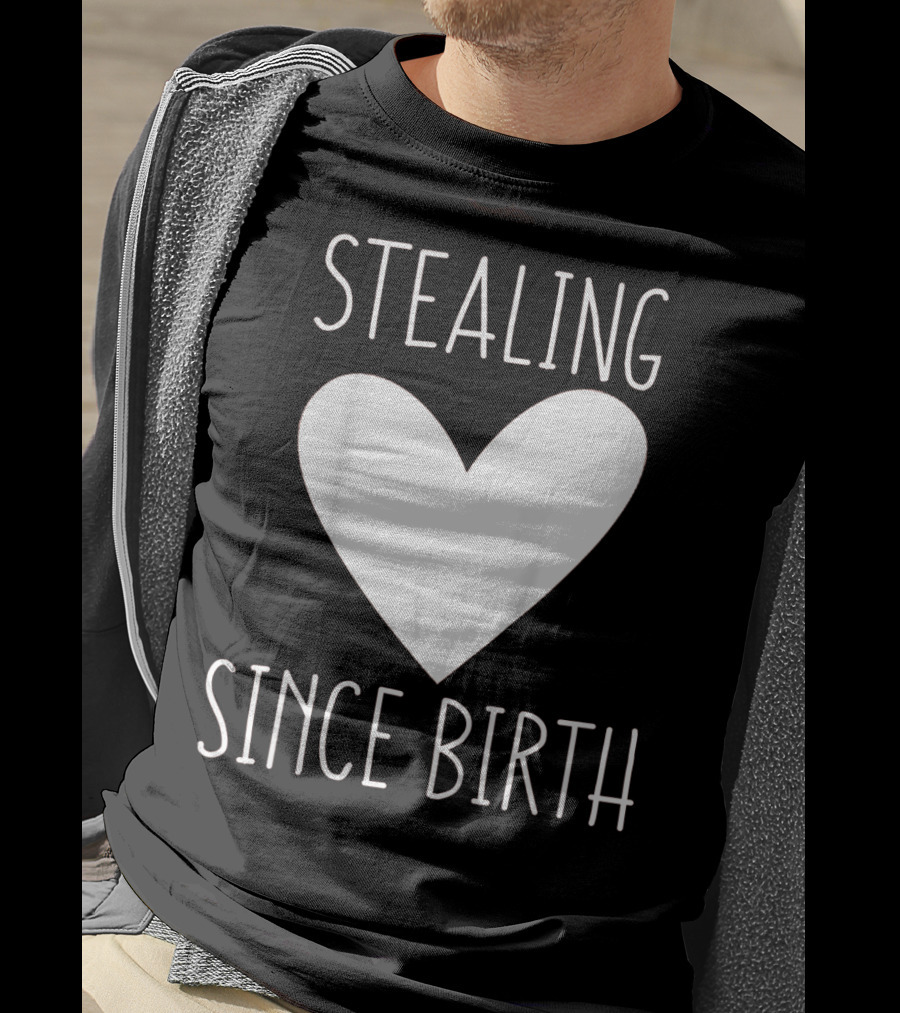 Stealing Hearts Since Birth Kids Funny Valentines Day T-Shirt