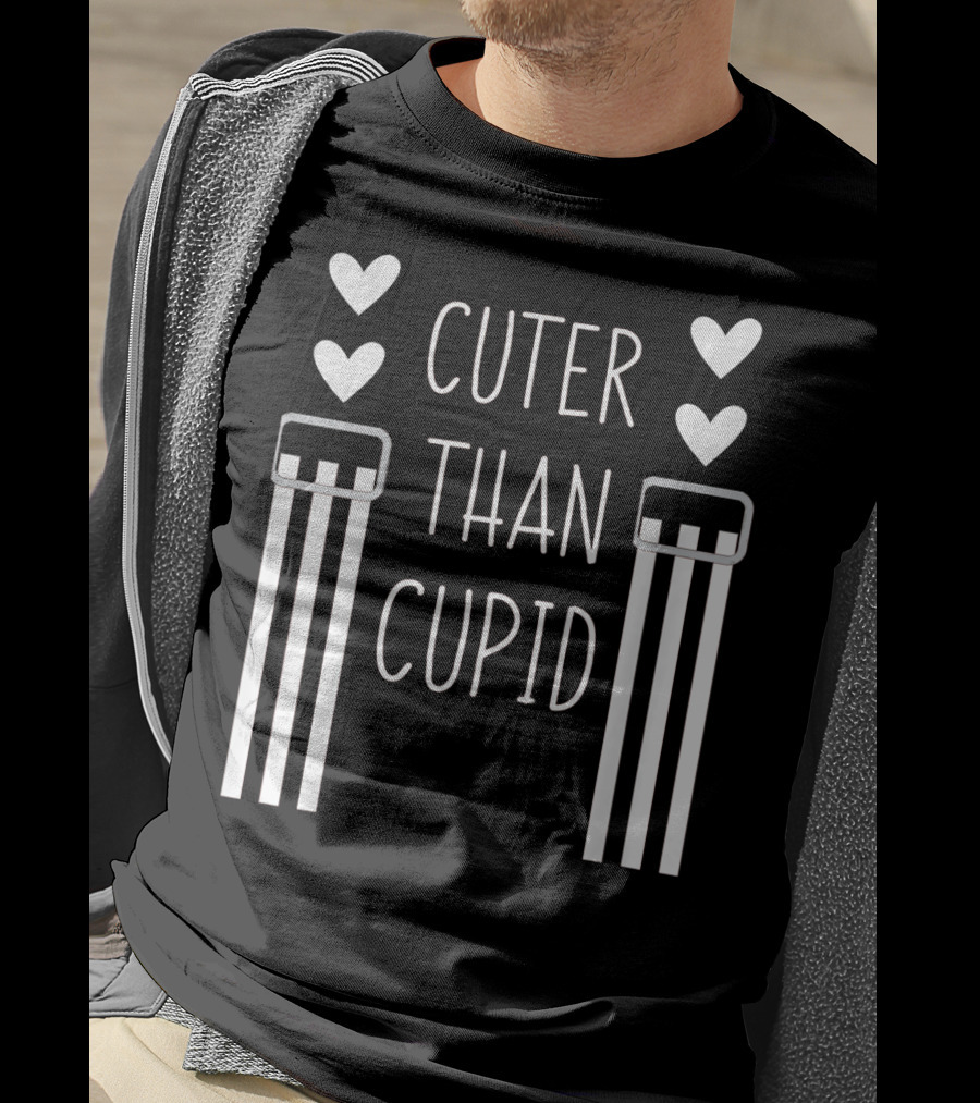 Cuter Than Cupid Kids Heart Suspenders Valentines Day T-Shirt