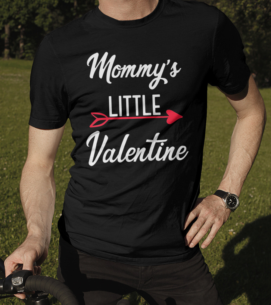 Mommy's Little Valentine Arrow Heart Kids Mommy And Me Valentines T-Shirt