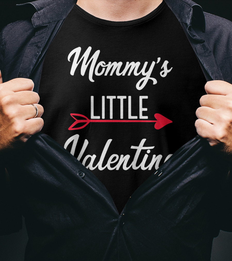 Mommy's Little Valentine Arrow Heart Kids Mommy And Me Valentines T-Shirt
