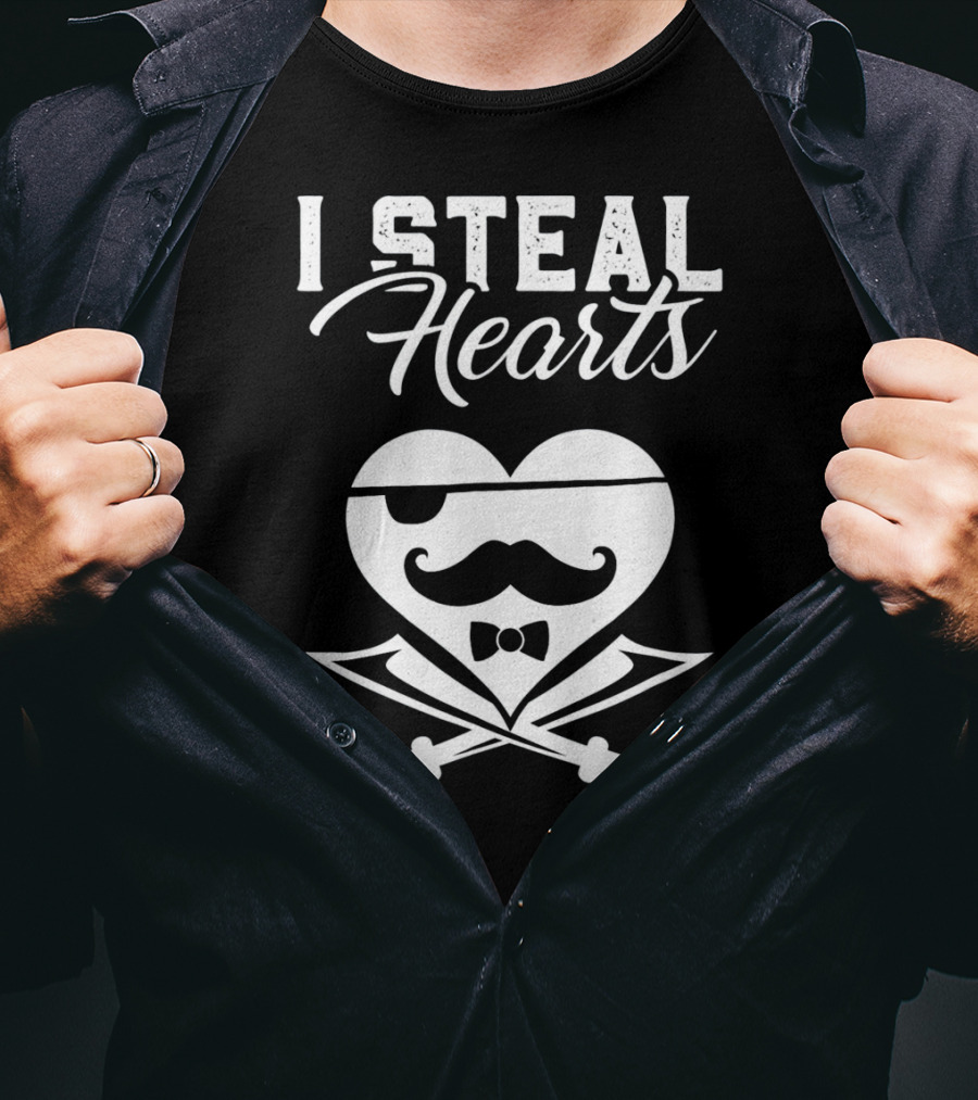 I Steal Hearts Kids Valentines Day Great T-Shirt