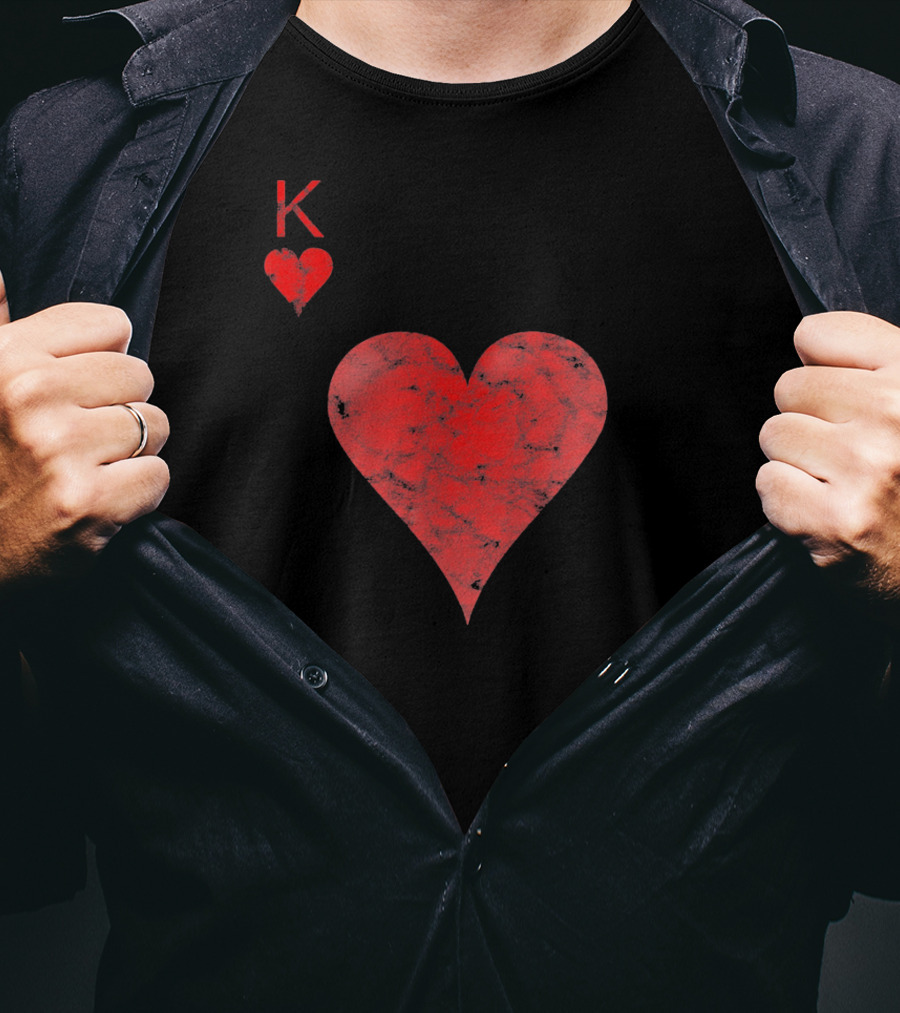 King Of Hearts Love Playing Card T-Shirt