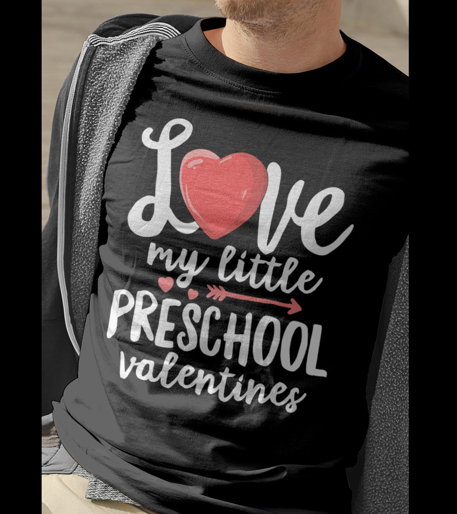Love My Little Preschool Valentines Heart Arrow T-Shirt