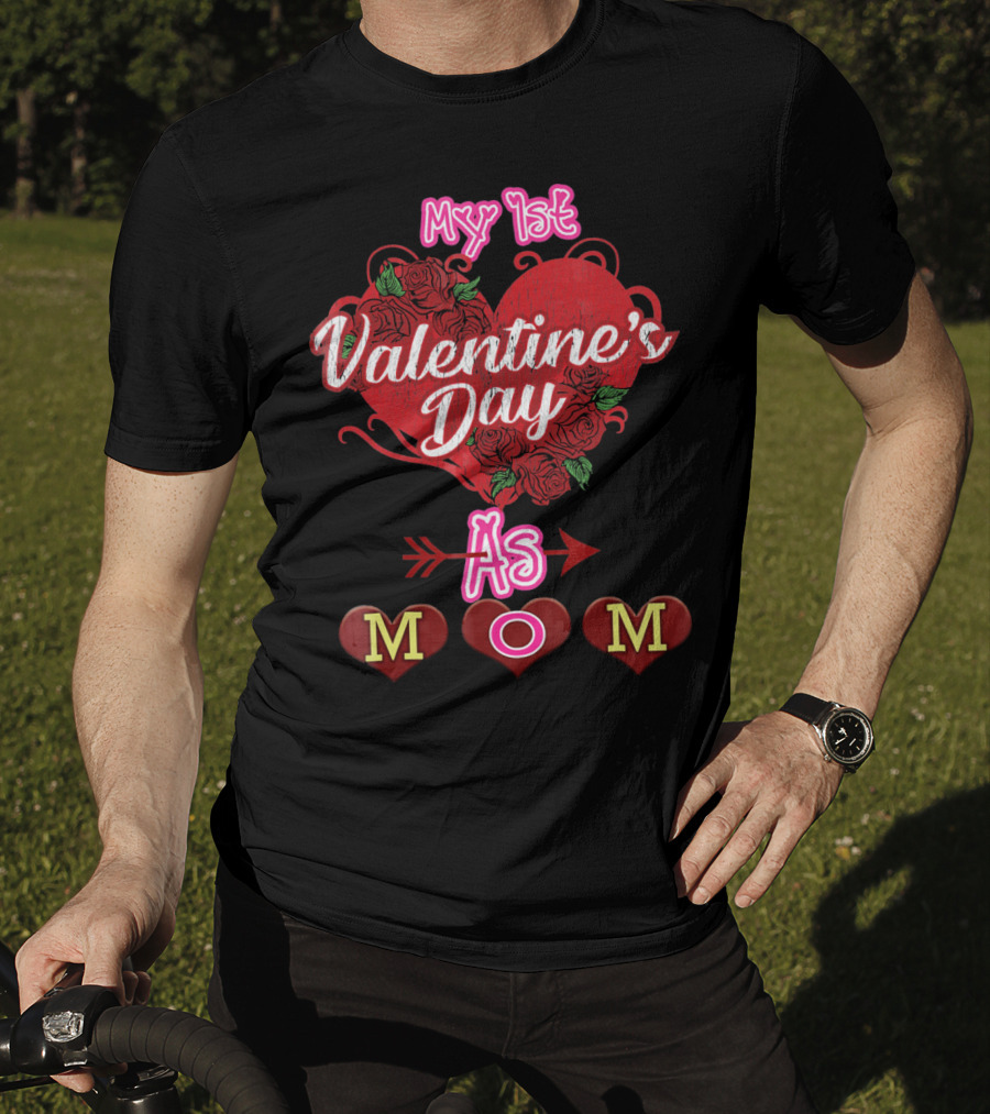 My 1st Valentine's Day As Mom Baby Girl T-Shirt