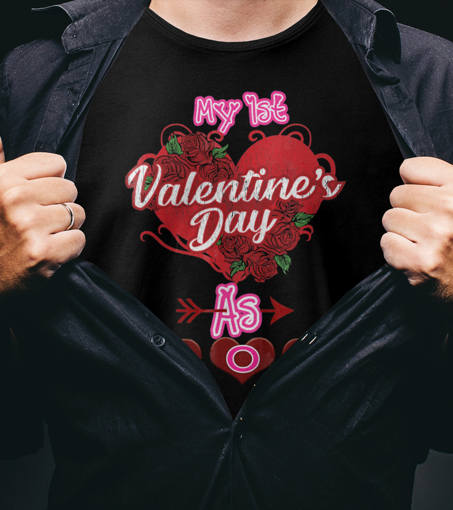 My 1st Valentine's Day As Mom Baby Girl T-Shirt