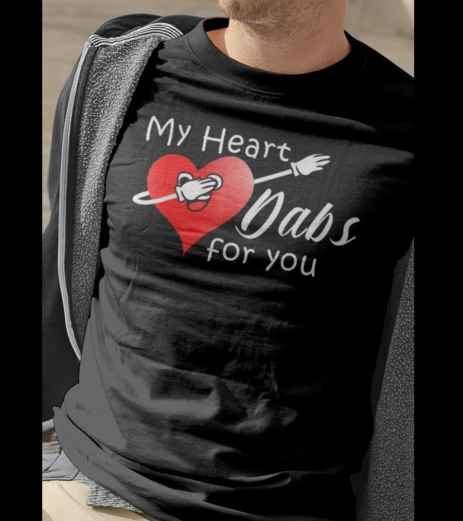 My Heart Dabs For You Valentine's Dab Love T-Shirt
