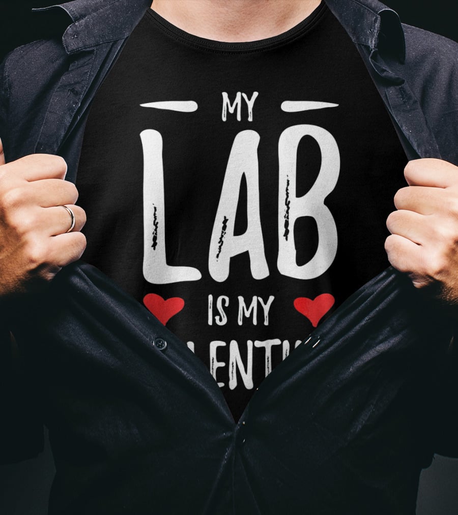 My Lab Is My Valentine Hearts T-Shirt