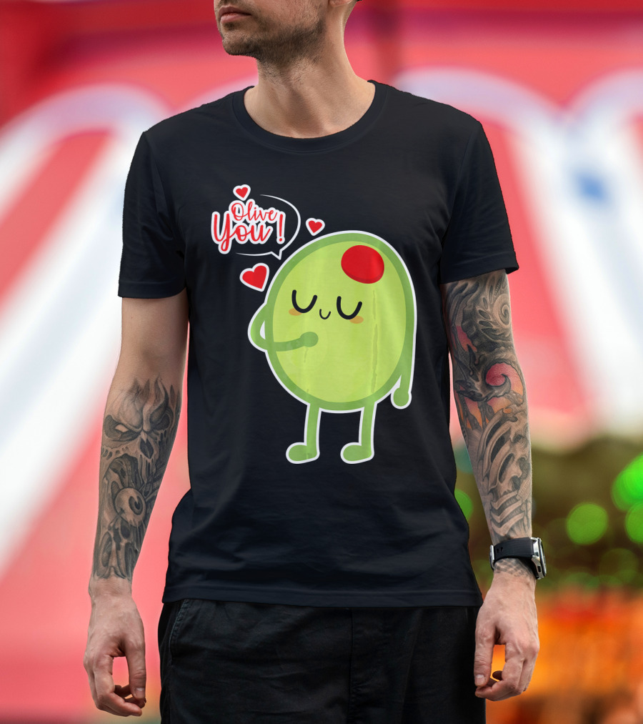 Olive You Cute Valentines Day Love T-Shirt