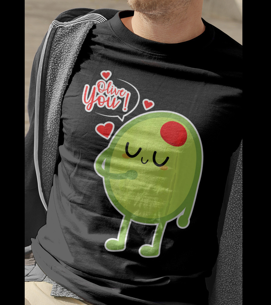Olive You Cute Valentines Day Love T-Shirt