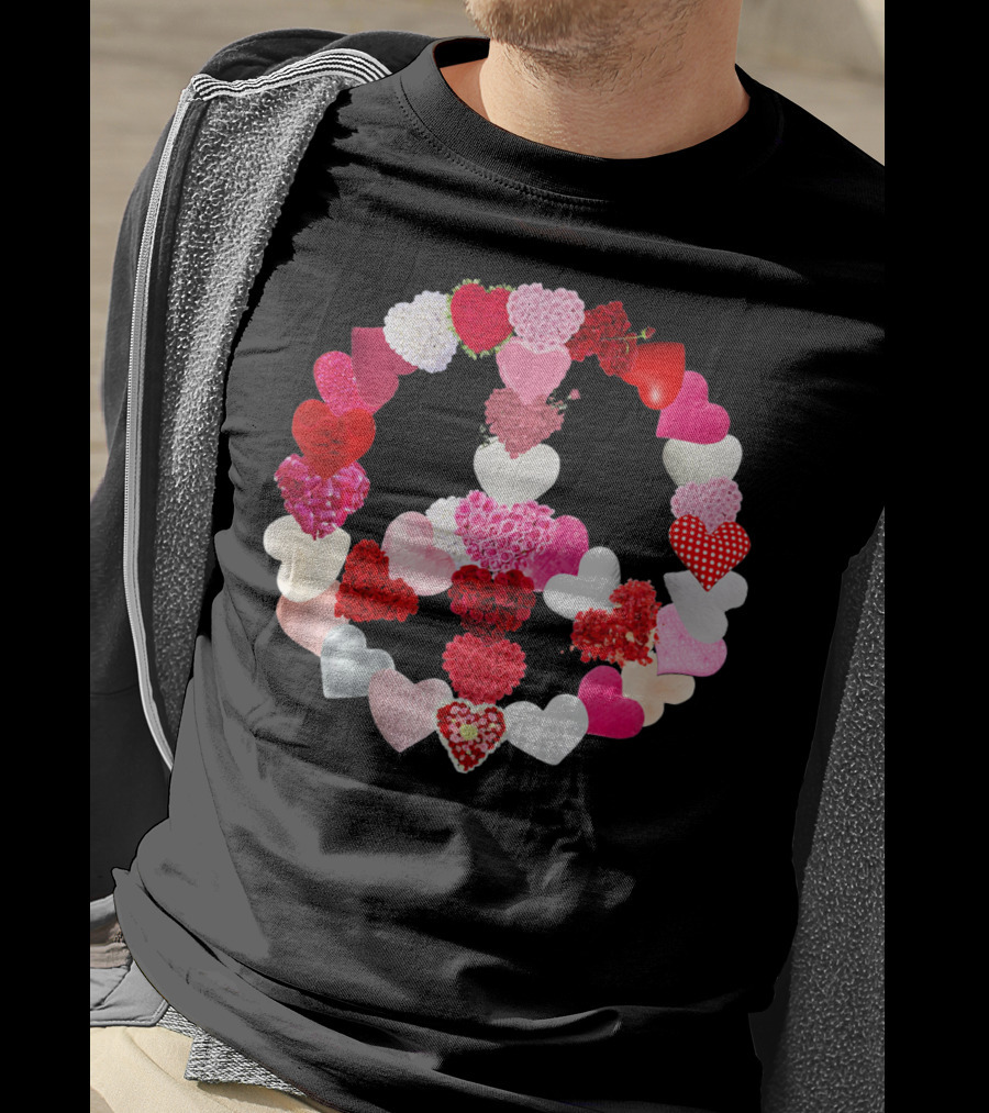 Valentine Heart Peace Sign T-Shirt
