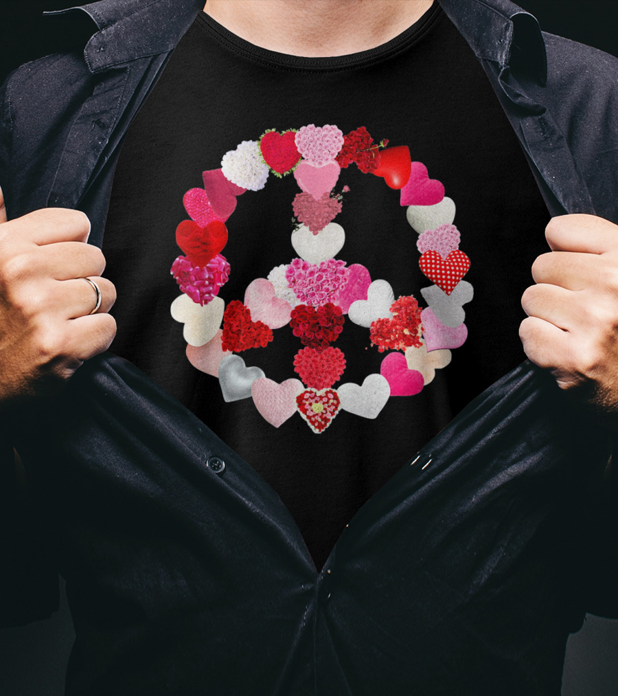 Valentine Heart Peace Sign T-Shirt