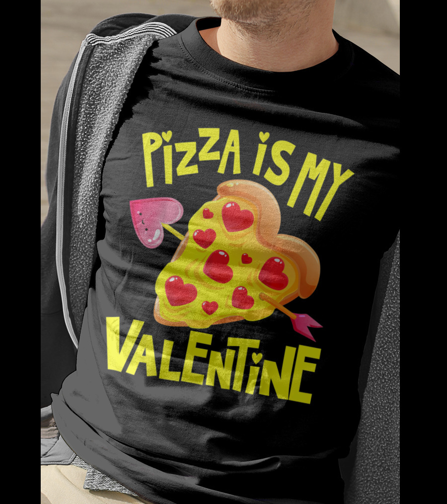 Valentine Pizza Love Hearts Arrow T-Shirt