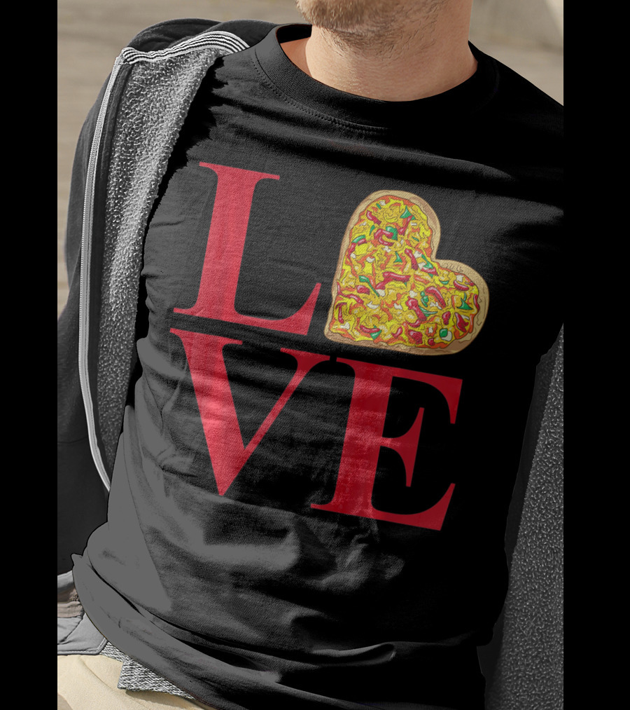 Love Pizza Heart Valentines Day Pizza Lover T-Shirt