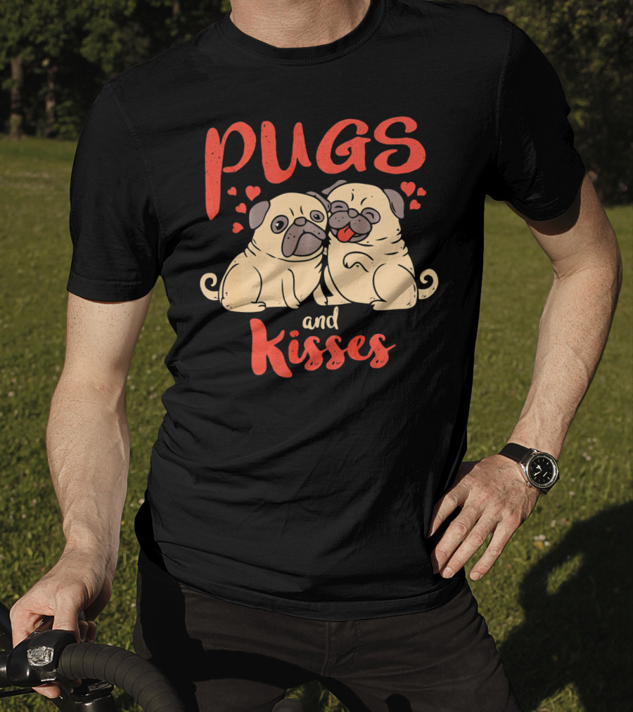 Pugs And Kisses Heartwarming Dog Love With Adorable Pugs T-Shirt
