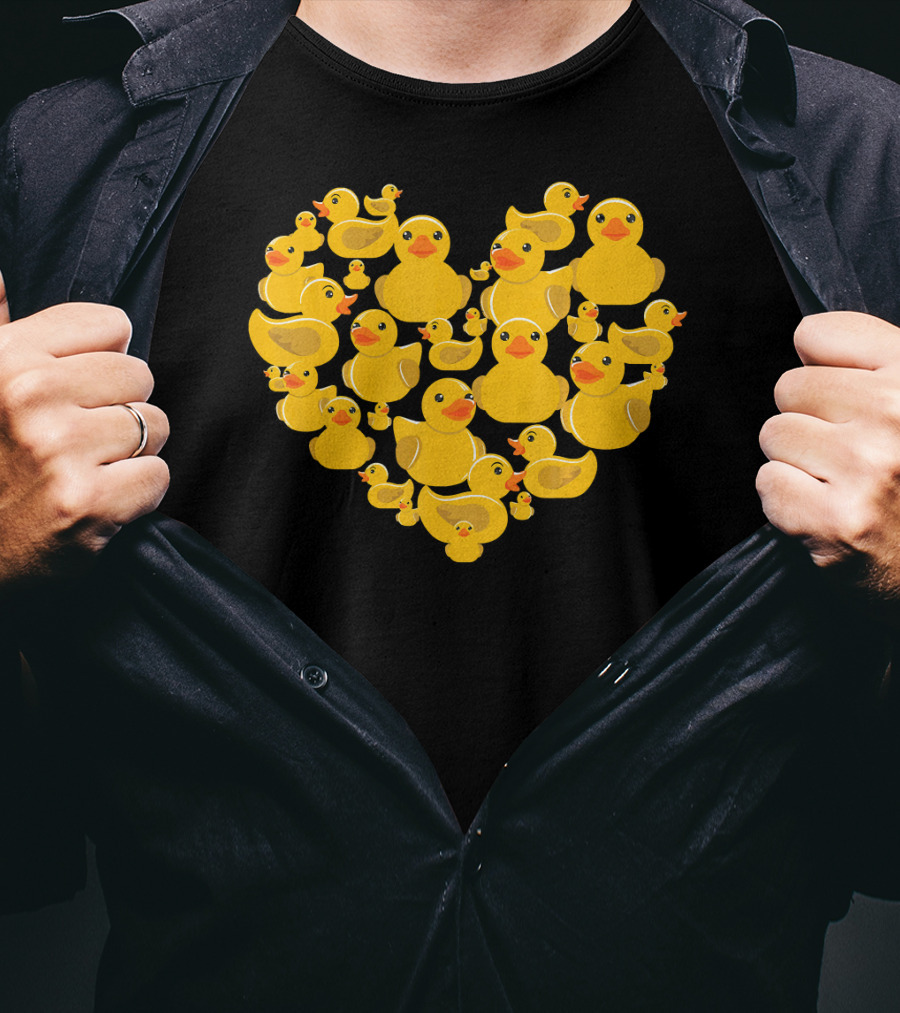 Rubber Duck Valentine Heart Quack Valen T-Shirt