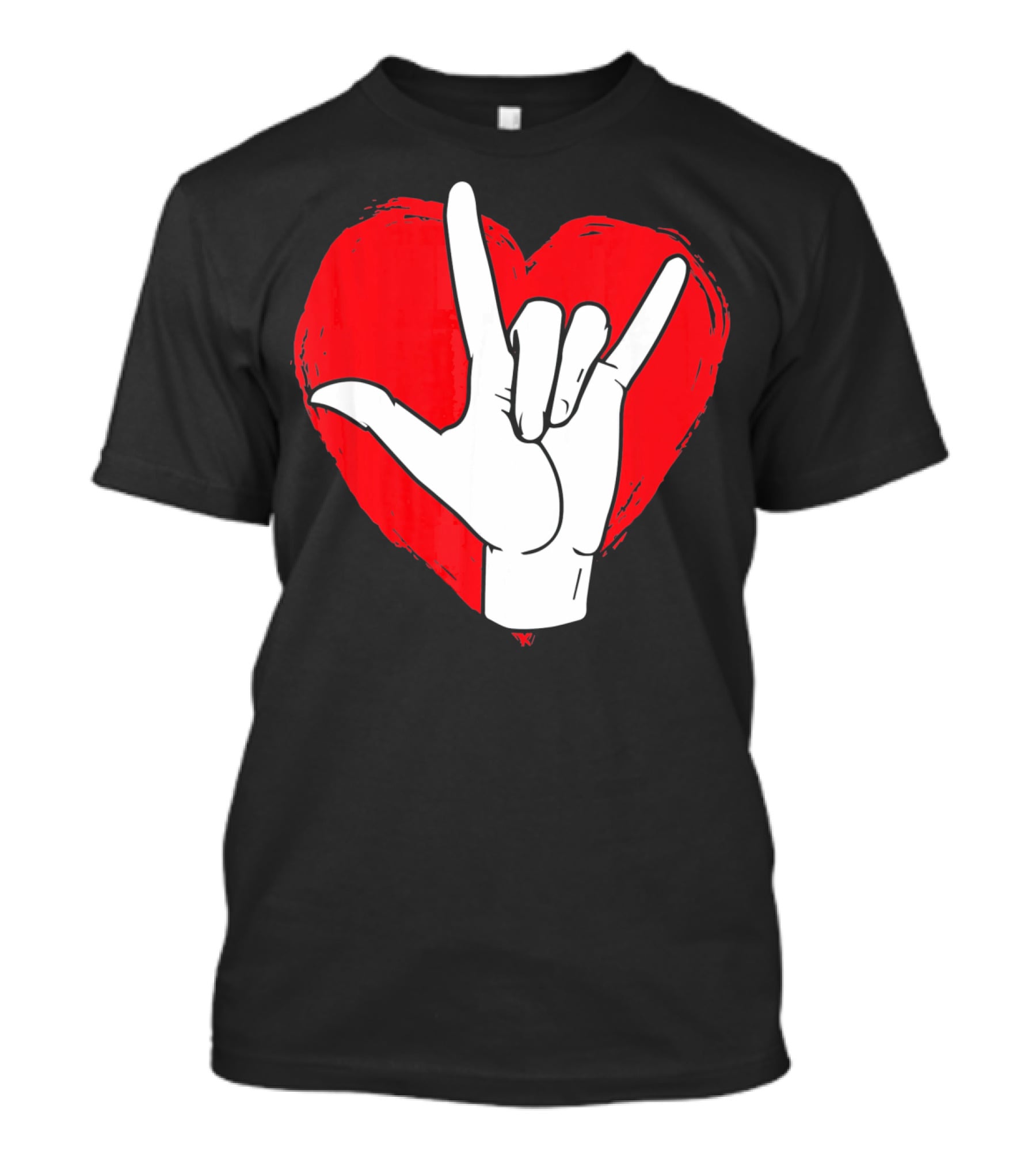 Sign Language I Love You ASL Heart Valentine's Gesture T-Shirt