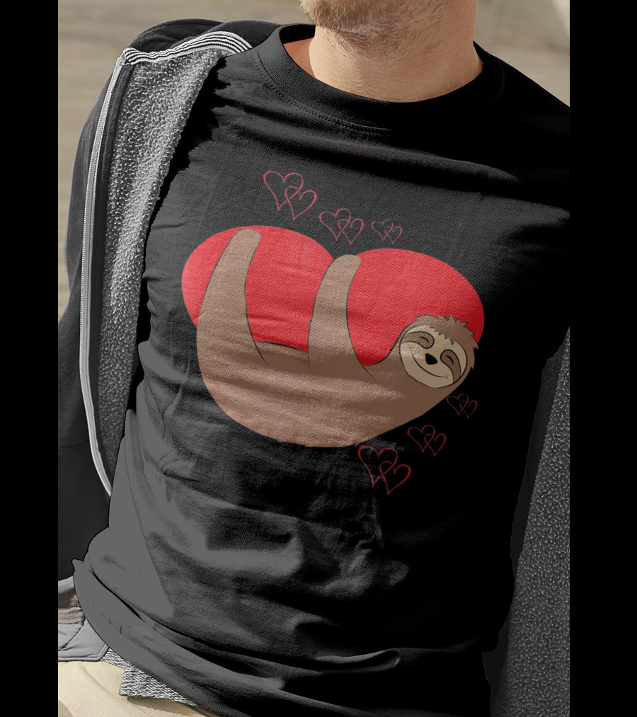 Valentines Sloth Heart T-Shirt