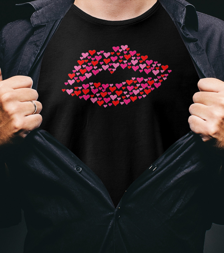 Valentine Love Lips Heart T-Shirt