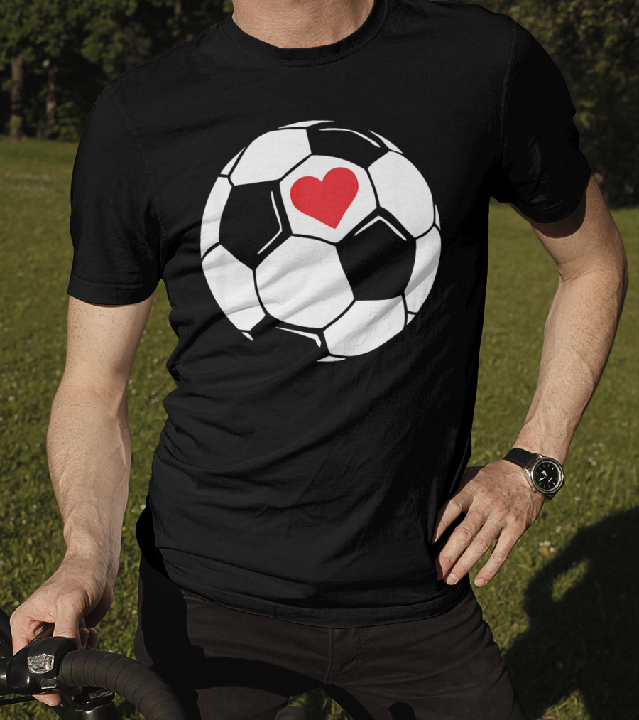 Soccer Valentines Day Heart In Soccer Ball T-Shirt