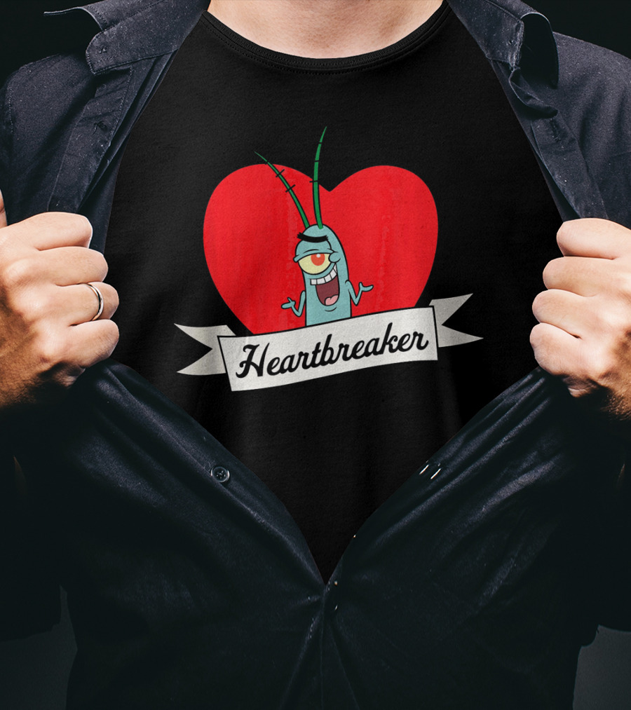 Spongebob Squarepants Plankton Heartbreaker Valentine T-Shirt