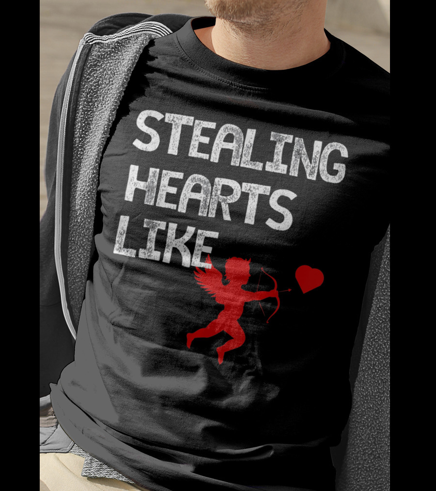 Stealing Hearts Like Cupid Kids Funny Va T-Shirt