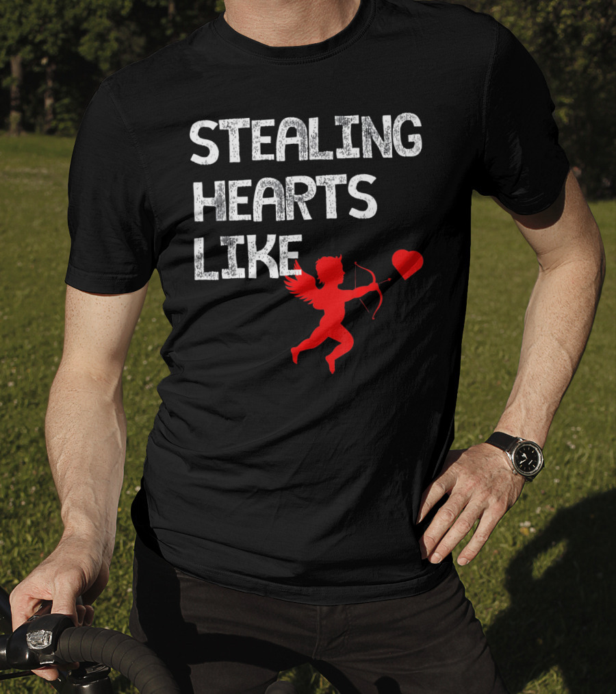 Stealing Hearts Like Cupid Kids Funny Va T-Shirt
