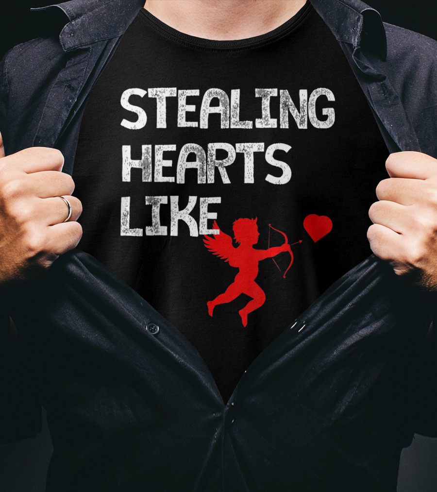 Stealing Hearts Like Cupid Kids Funny Va T-Shirt