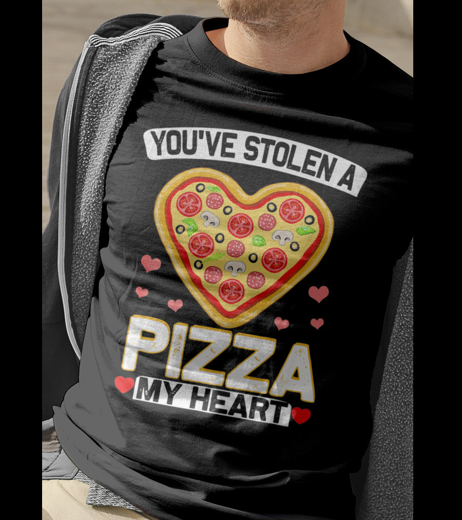You've Stolen A Pizza My Heart Valentine's Day Hearts T-Shirt