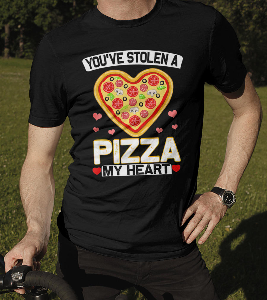 You've Stolen A Pizza My Heart Valentine's Day Hearts T-Shirt