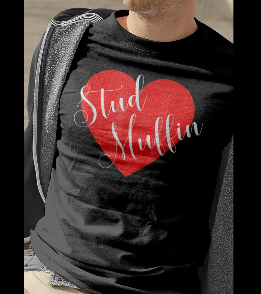 Stud Muffin Retro Vintage Valen Heart T-Shirt
