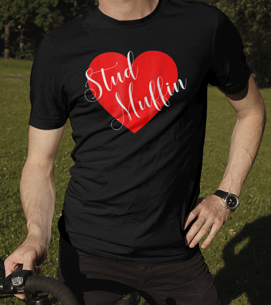 Stud Muffin Retro Vintage Valen Heart T-Shirt
