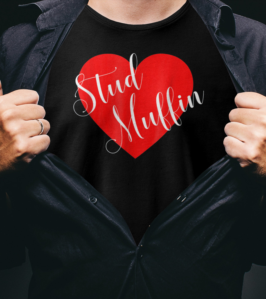 Stud Muffin Retro Vintage Valen Heart T-Shirt