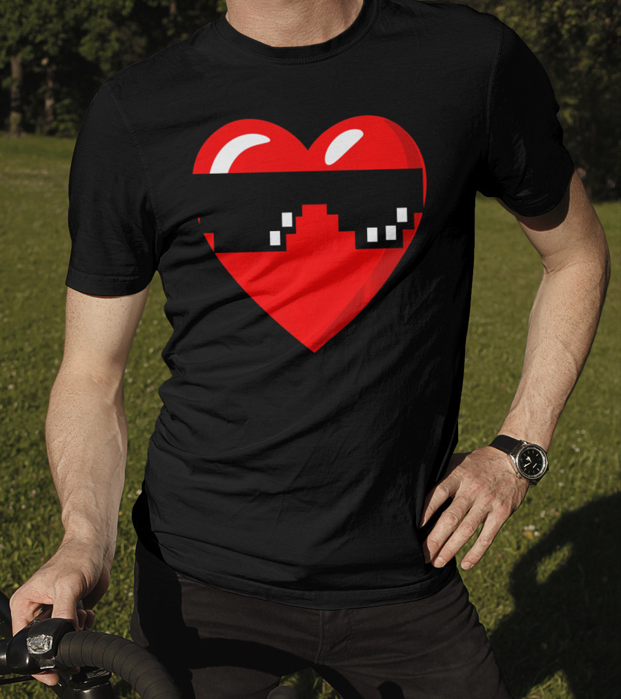Thug Heart With Sunglasses Funny Meme Style Men Women Youth T-Shirt