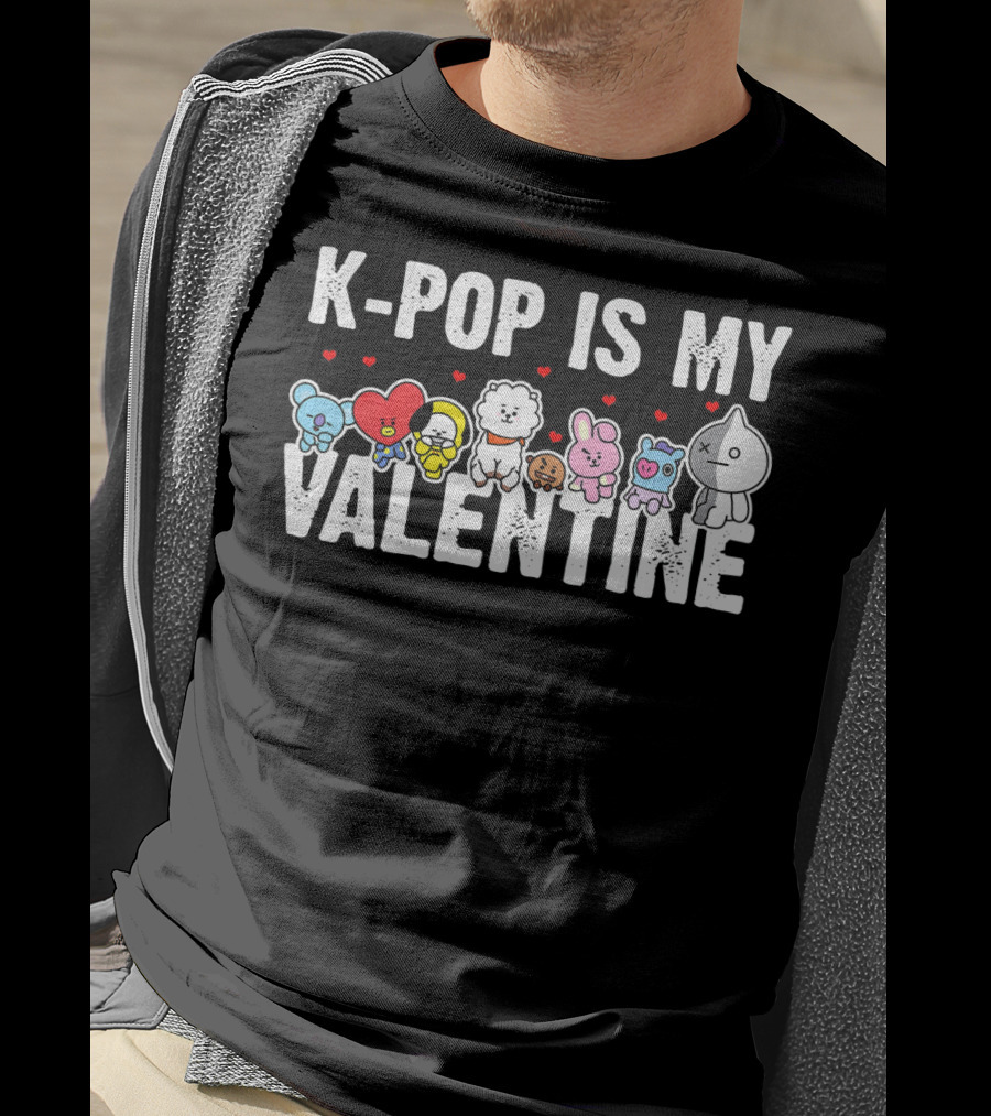 BT21 K-Pop Is My Valentine Characters T-Shirt