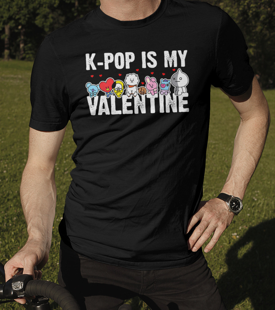 BT21 K-Pop Is My Valentine Characters T-Shirt
