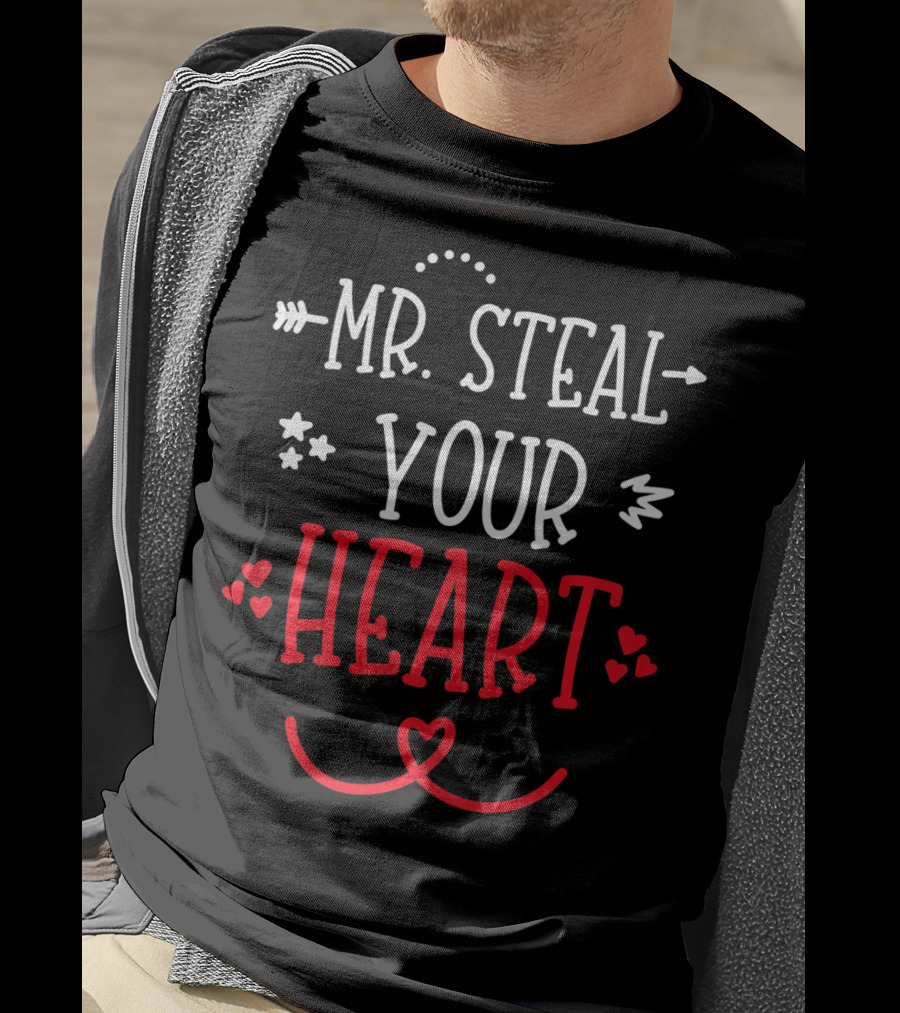 Mr. Steal Your Heart Little Boy Valentine's Day T-Shirt