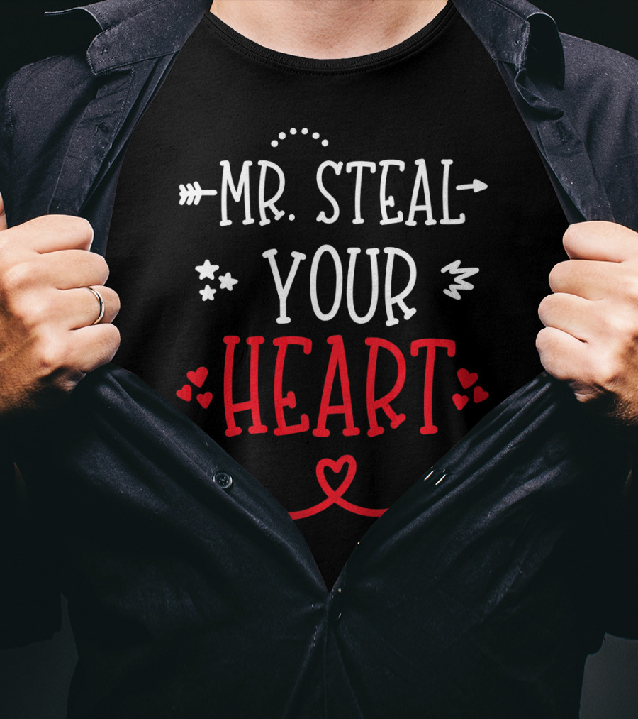 Mr. Steal Your Heart Little Boy Valentine's Day T-Shirt