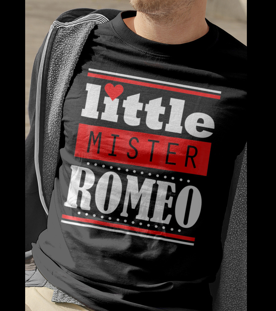 Little Mister Romeo Cute Funny Valentine Heart T-Shirt