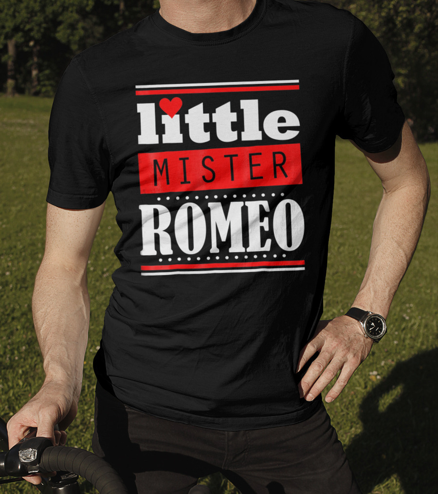 Little Mister Romeo Cute Funny Valentine Heart T-Shirt