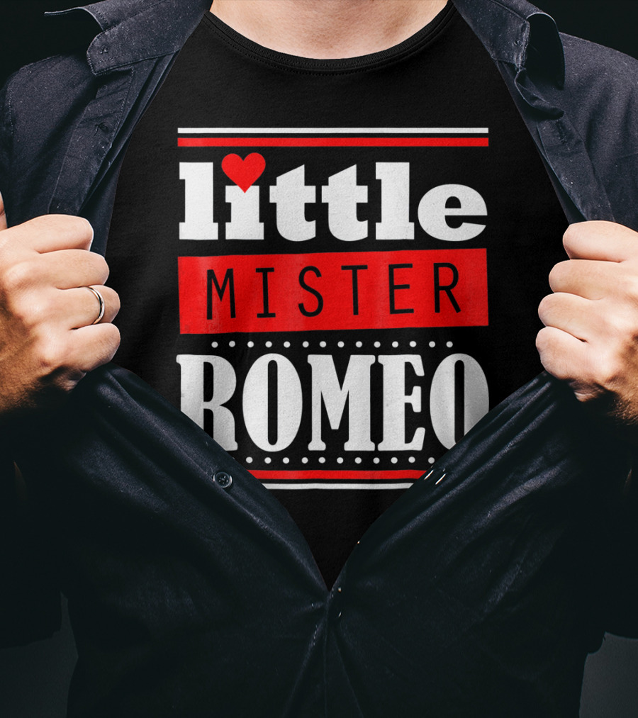 Little Mister Romeo Cute Funny Valentine Heart T-Shirt