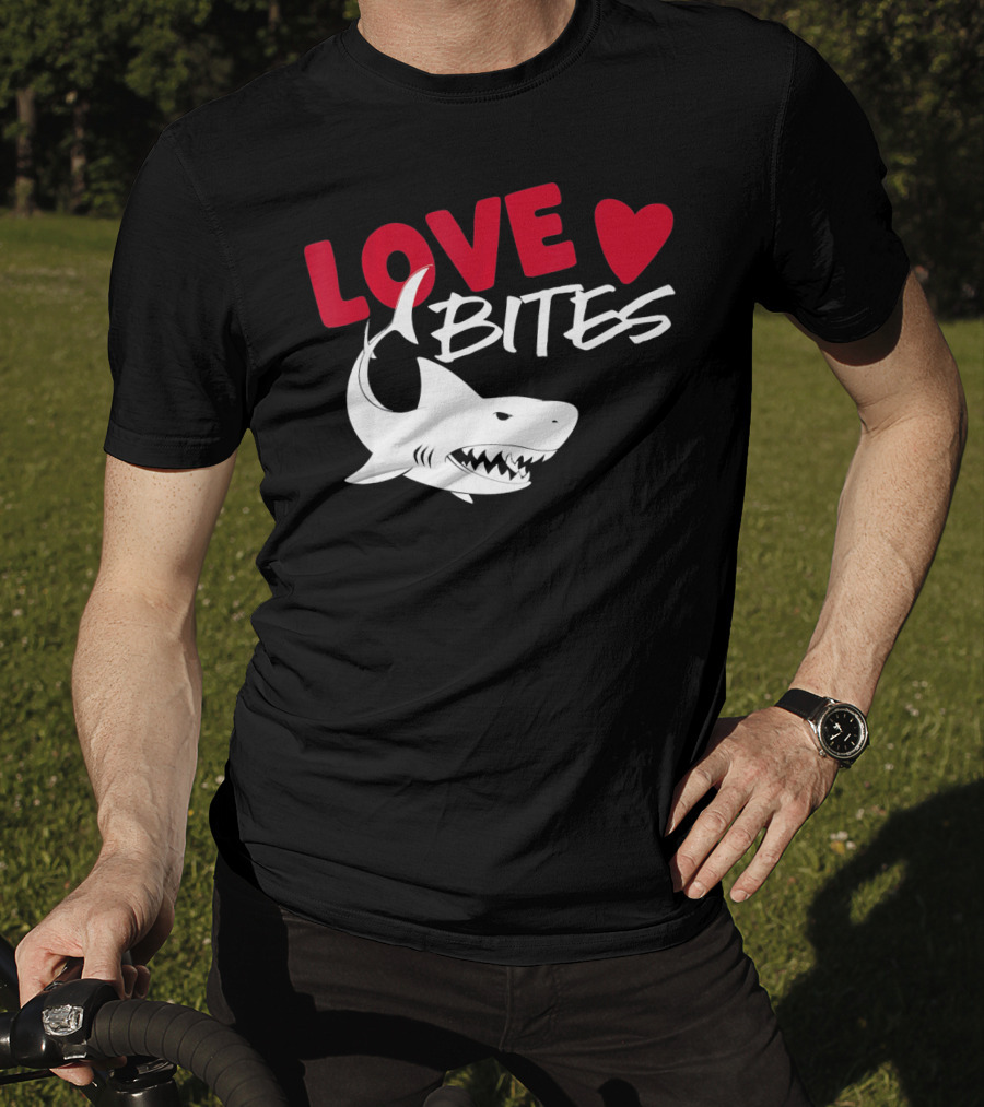 Valentines Day Shark Love Bites T-Shirt