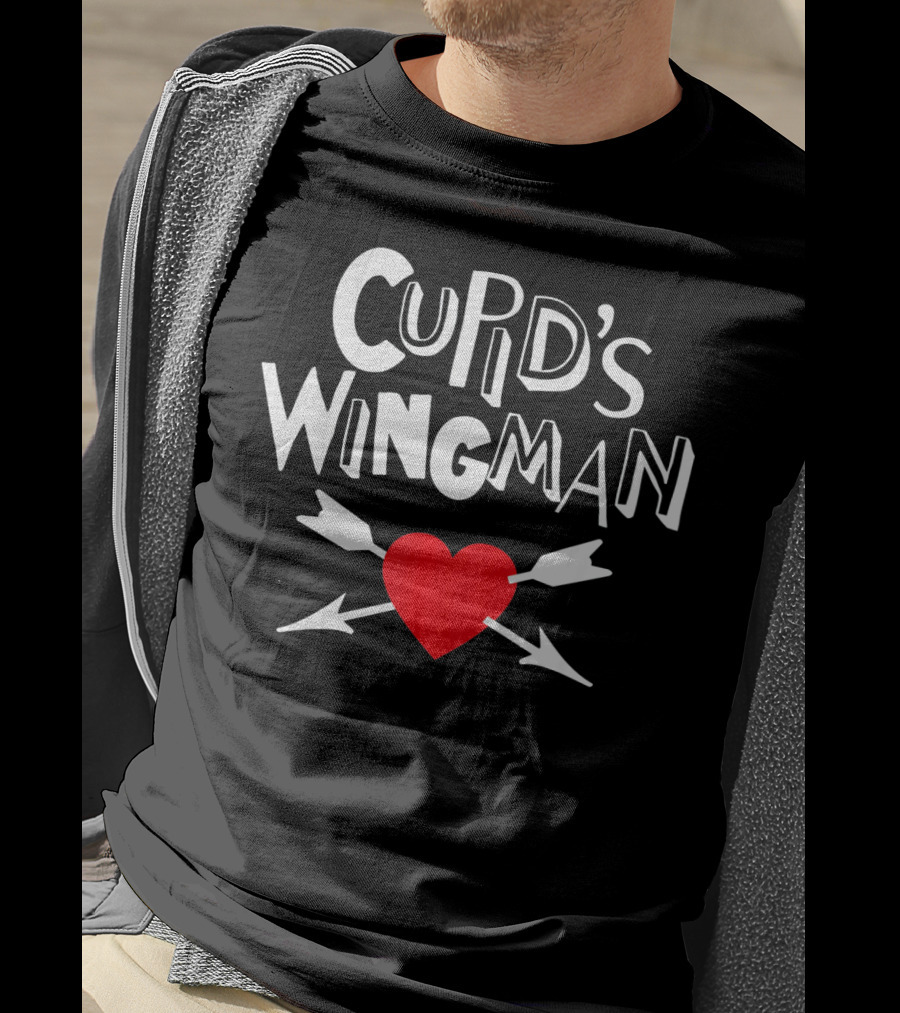 Cupid's Wingman Love First Valentines Day T-Shirt