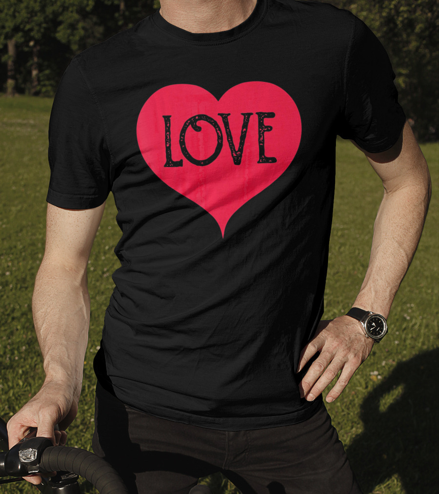 Love Heart Cute Red Valentines Day T-Shirt