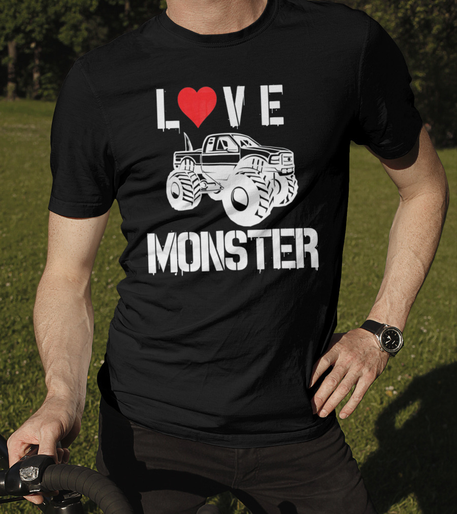 LOVE Monster Truck Valentine T-Shirt