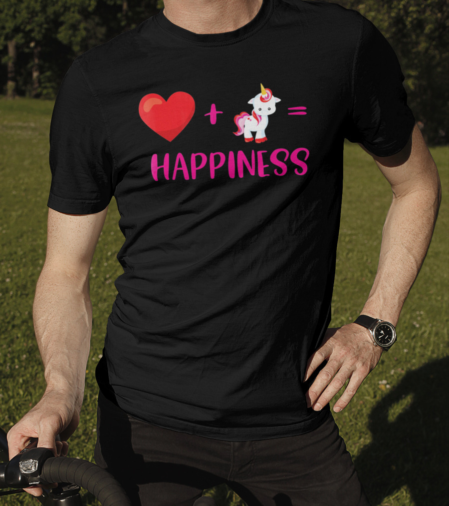 Heart Plus Unicorn Equals Happiness T-Shirt
