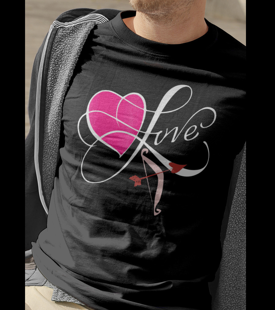 Love Stuck Valentine's Day Heart With Cupid's Arrow T-Shirt