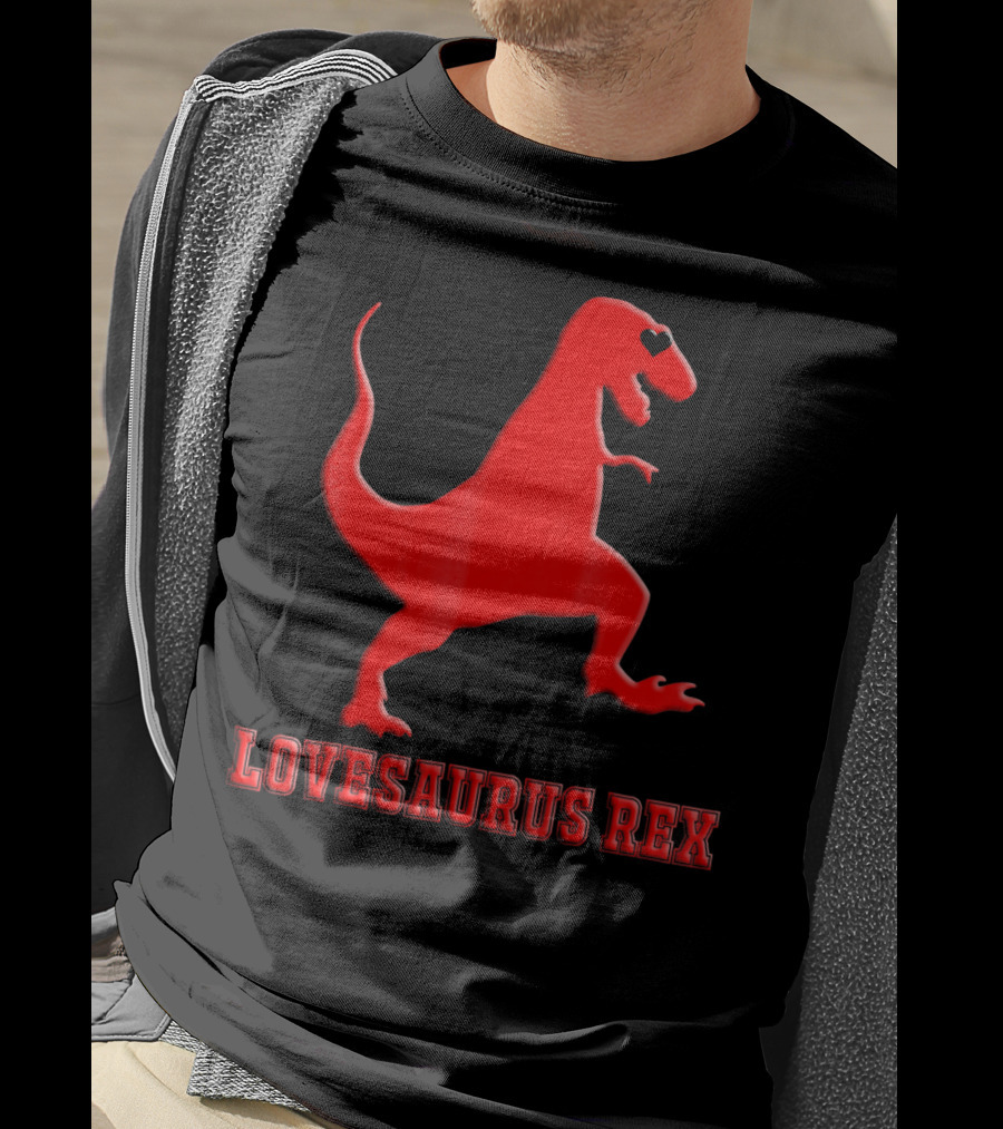Lovesaurus Rex Dinosaur Heart Valentine T-Shirt