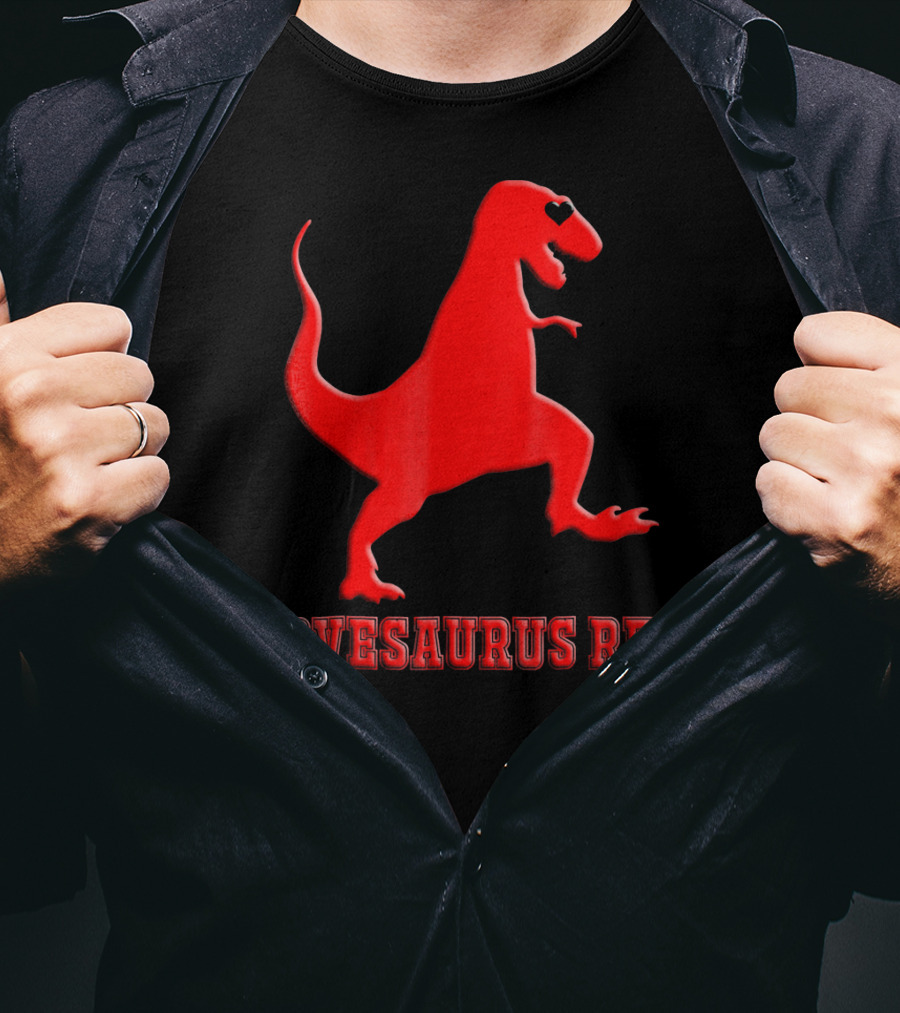 Lovesaurus Rex Dinosaur Heart Valentine T-Shirt