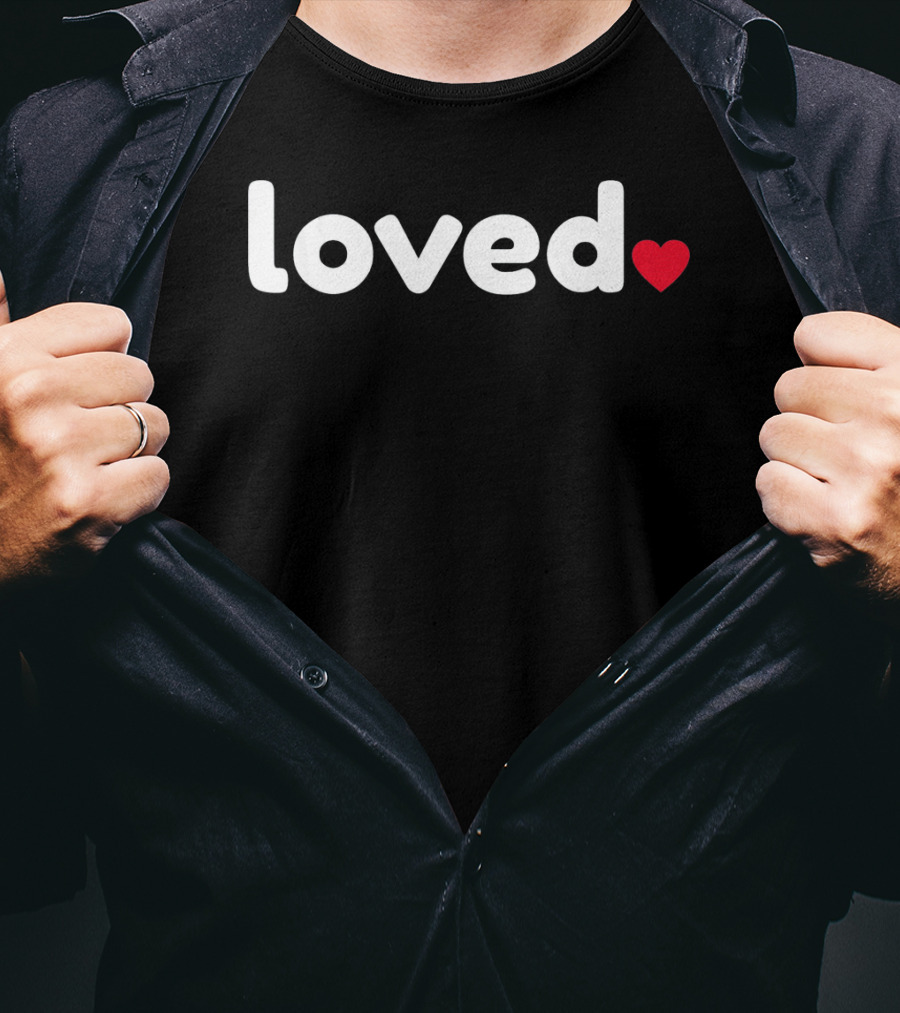Loved Red Heart Funny Cute Valentine T-Shirt